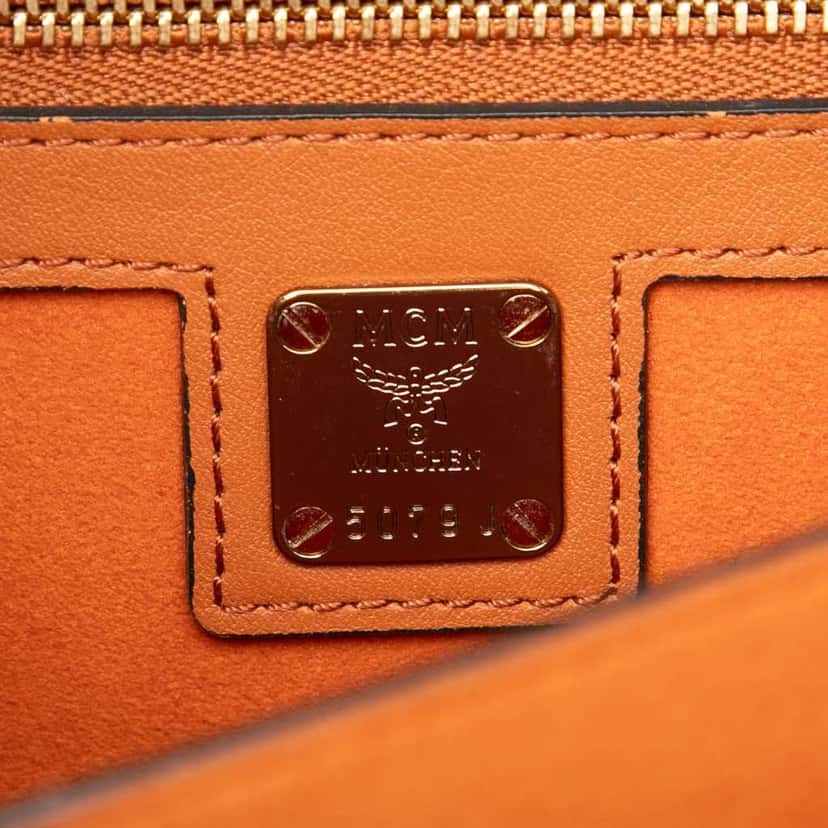 Mcm Small Visetos Coated Canvas Patricia Crossbody Brown Canvas Good condition - Box View