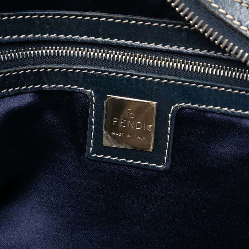 Fendi Zucchino Canvas Boston Bag Grey Canvas Good condition - Box View