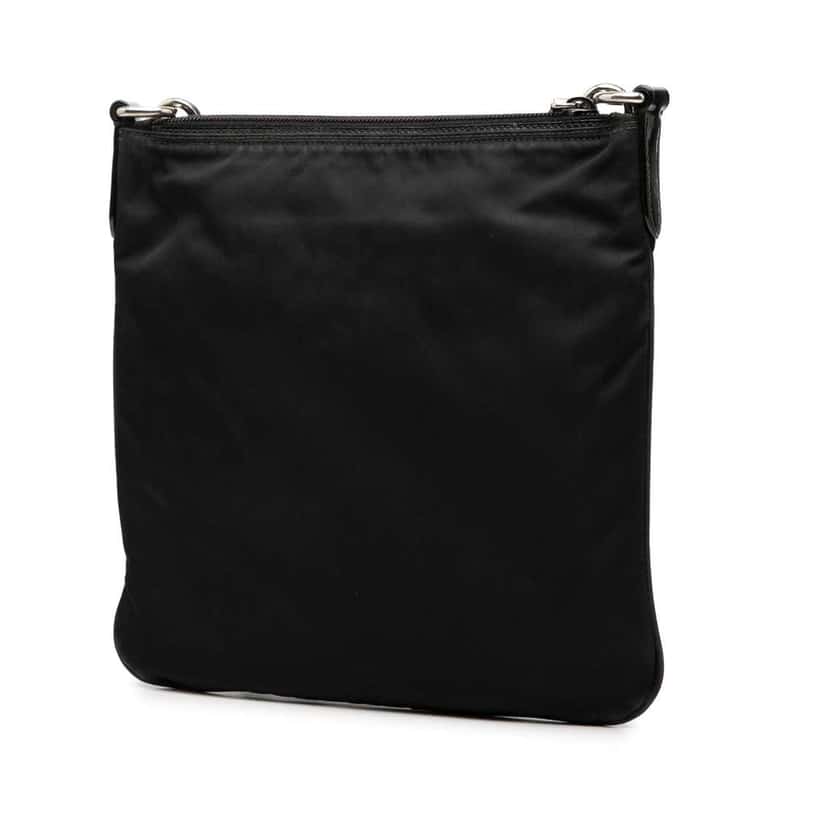Prada Tessuto Zip Top Crossbody Black Good condition - Back View
