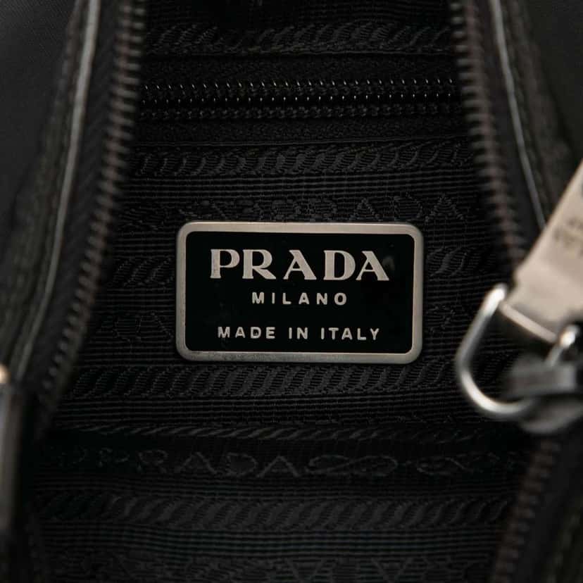 Prada Tessuto Zip Top Crossbody Black Good condition - Box View