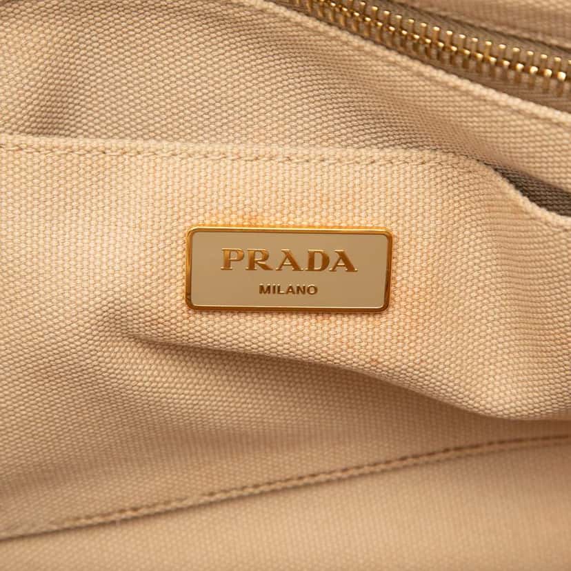 Prada Canvas Canapa Bijoux Satchel Brown Canvas Very good condition - Box View