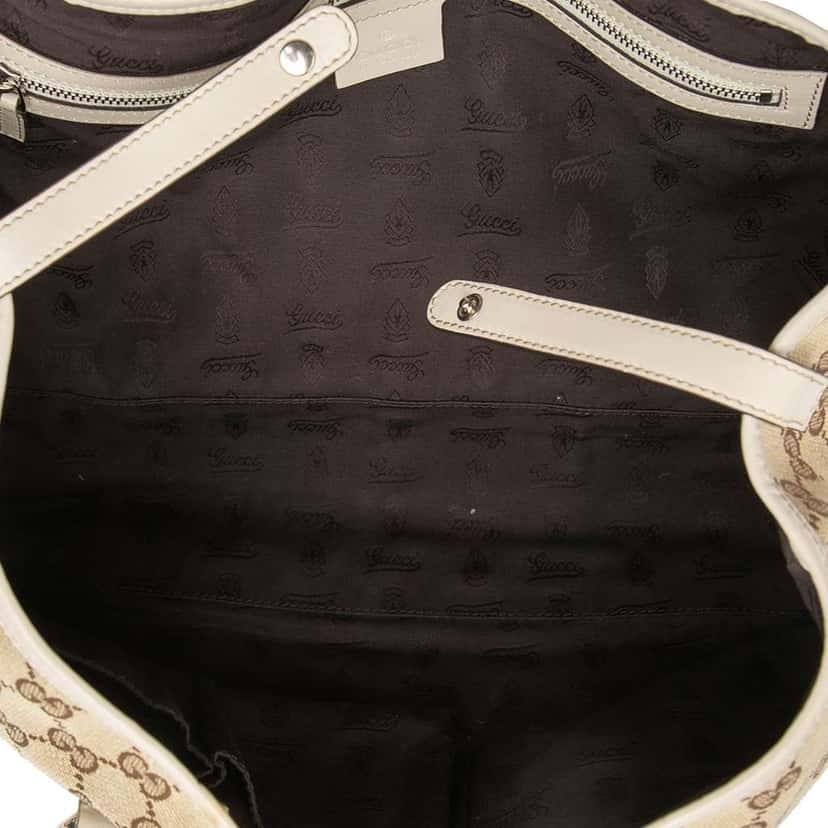 Gucci GG Canvas Twins Tote Brown Canvas Good condition - Model View