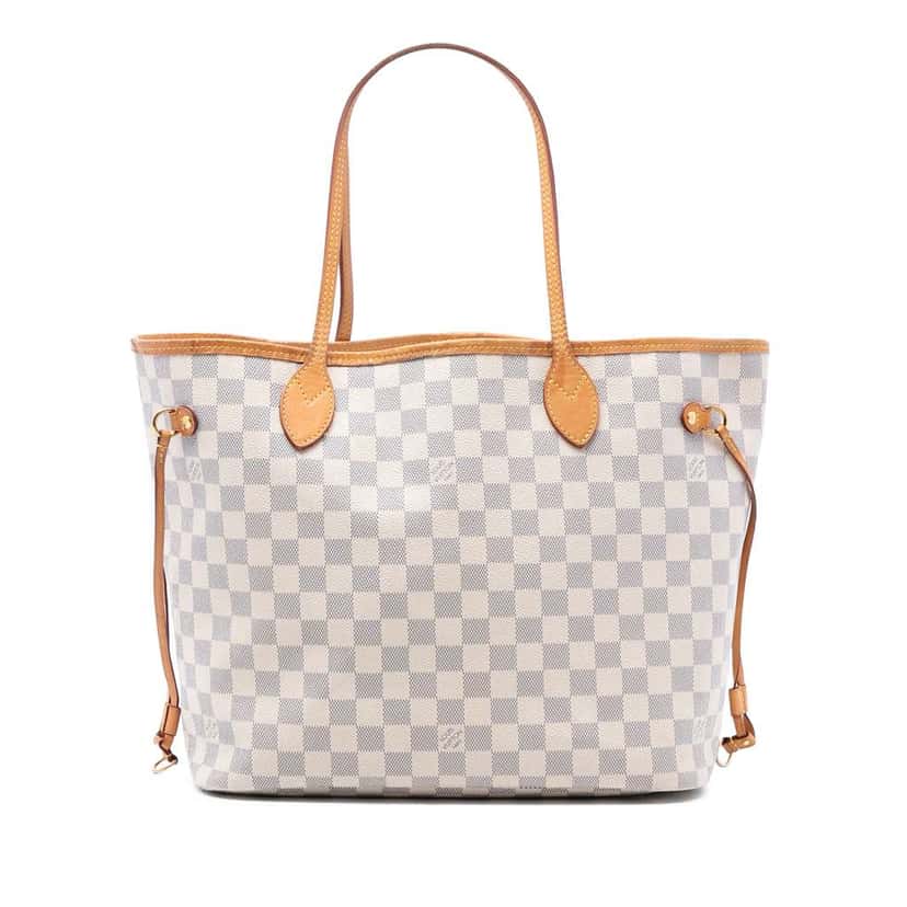 Louis Vuitton Damier Azur Neverfull MM White Very good condition - Front View