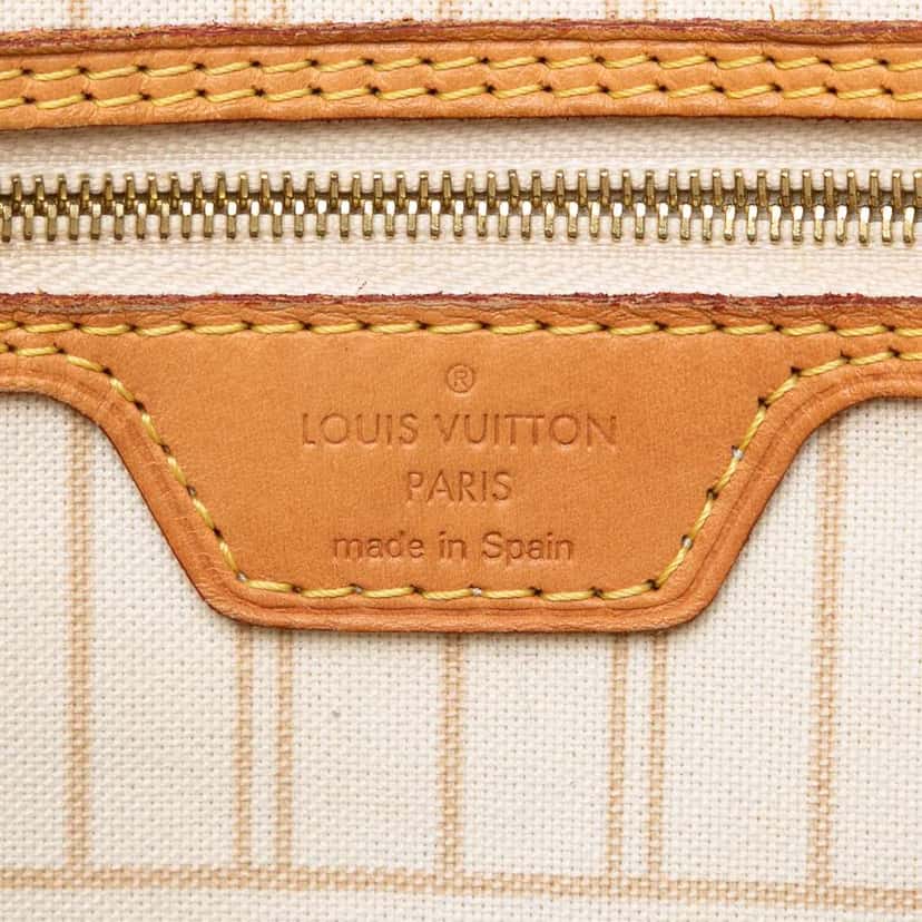 Louis Vuitton Damier Azur Neverfull MM White Very good condition - Box View