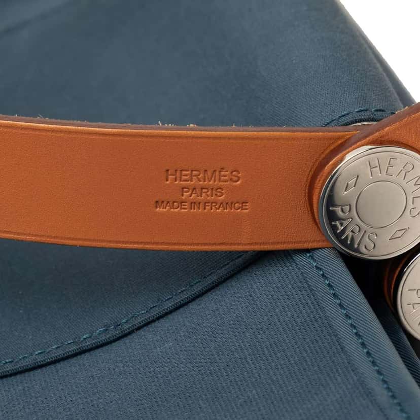 Hermès Toile Cabag Elan PM Blue Canvas Good condition - Box View