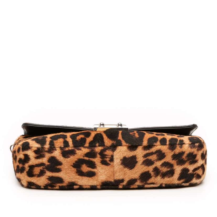 Dior Leopard Print Pony Hair Miss Dior Chain Flap Brown Very good condition - Inside View