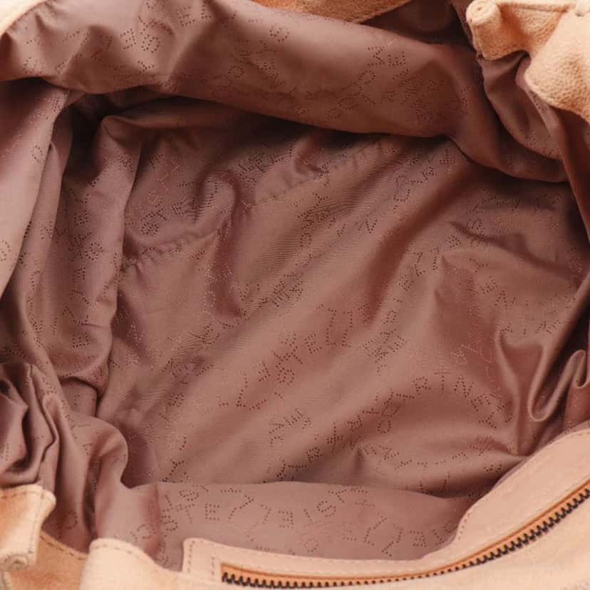 Stella Mccartney Falabella Shaggy Deer Tote Pink Polyester Good condition - Model View