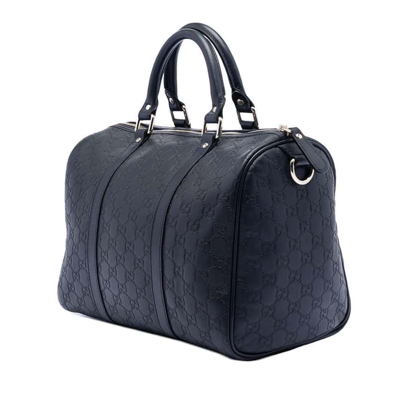 Gucci Medium Guccissima Joy Boston Bag Blue Leather Good condition - Back View