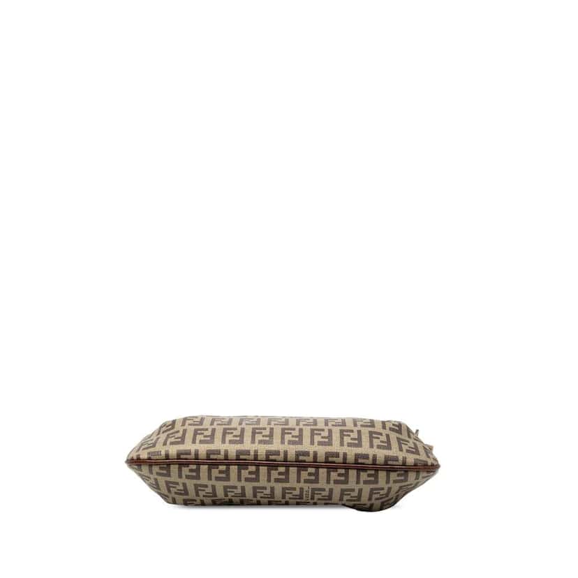 Fendi Zucchino Coated Canvas Pochette Brown Canvas Good condition - Inside View