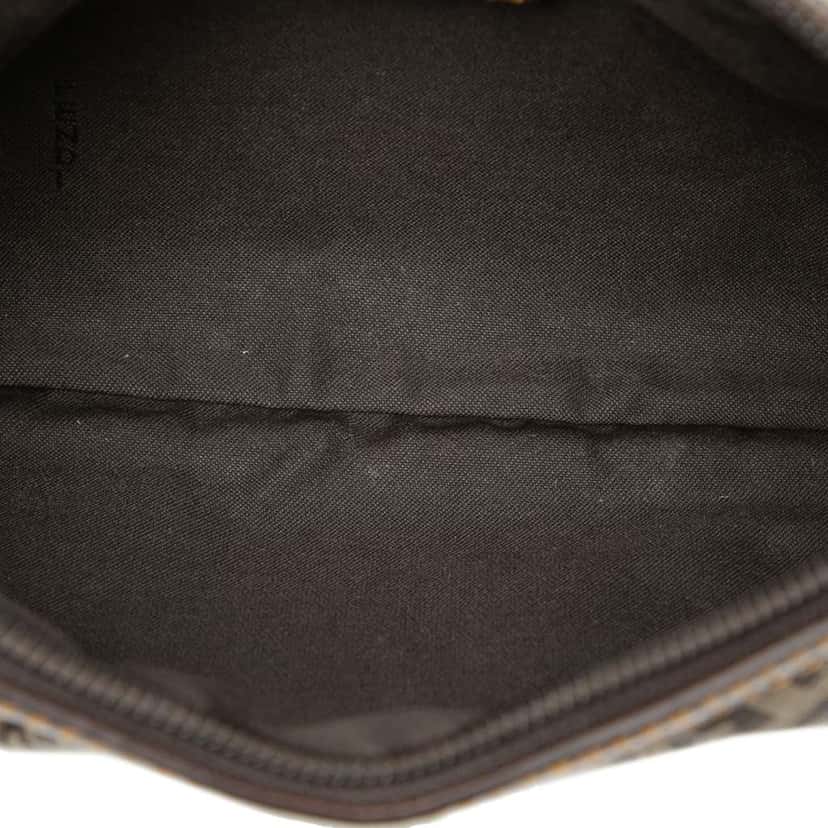 Fendi Zucchino Coated Canvas Pochette Brown Canvas Good condition - Model View