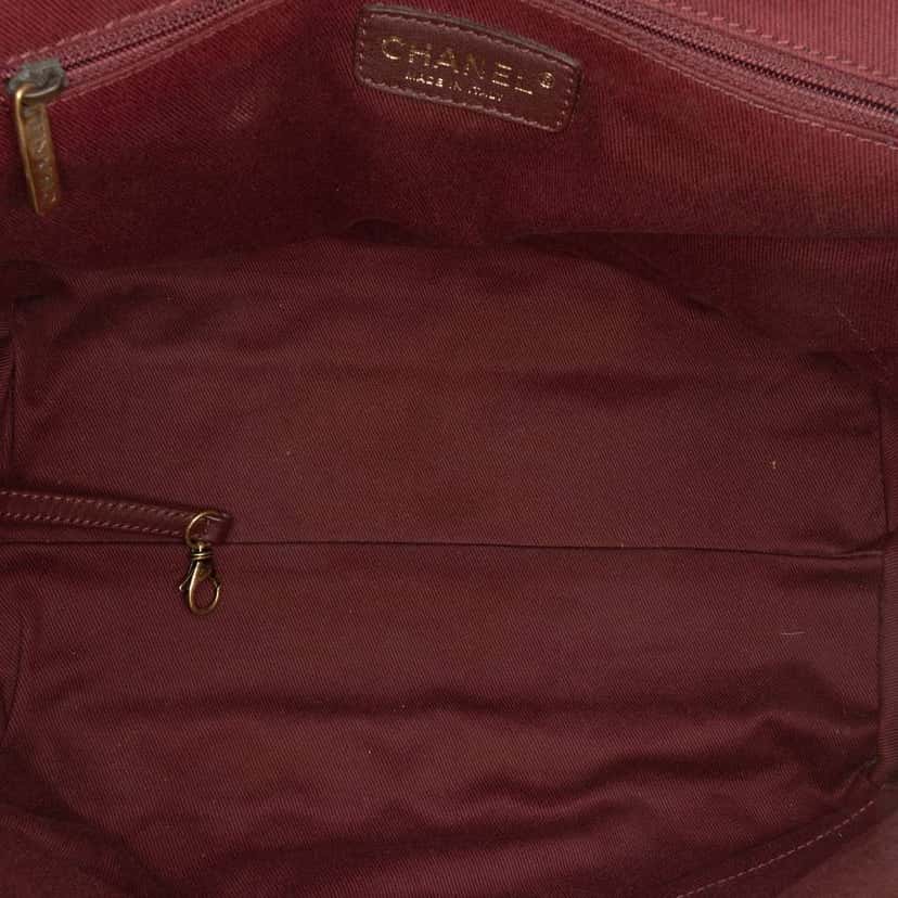 Chanel Large Quilted Metallic Calfskin Istanbul Accordion Flap Brown Leather Very good condition - Model View