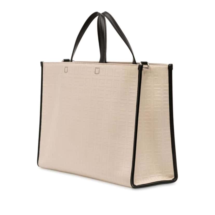 Givenchy Medium Canvas G Tote Shopping Bag Brown Canvas Good condition - Back View
