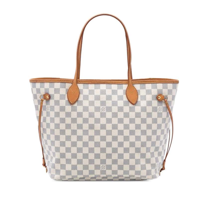 Louis Vuitton Damier Azur Neverfull MM White Very good condition - Front View