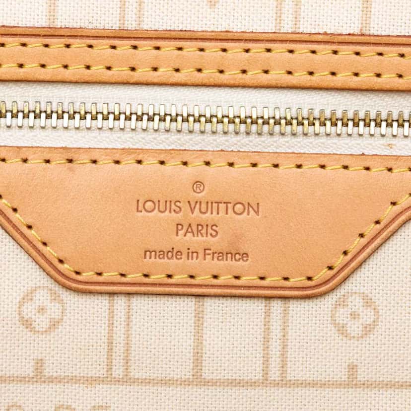 Louis Vuitton Damier Azur Neverfull MM White Very good condition - Box View