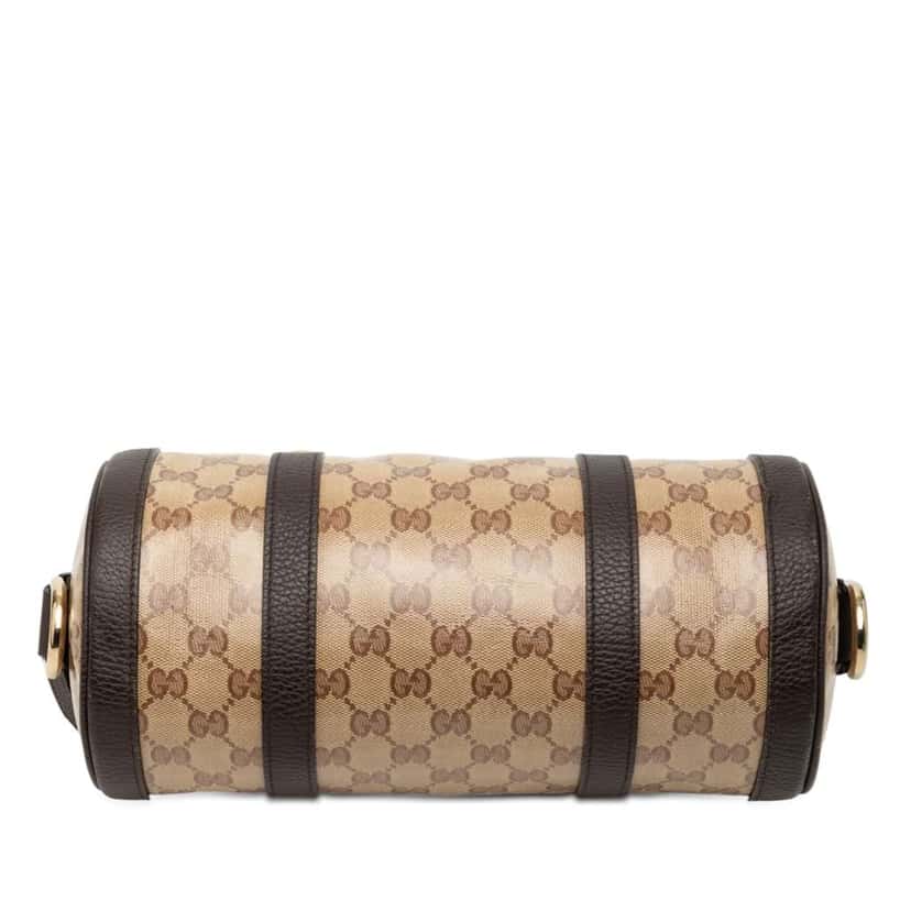 Gucci GG Crystal Duchessa Satchel Brown Canvas Good condition - Inside View