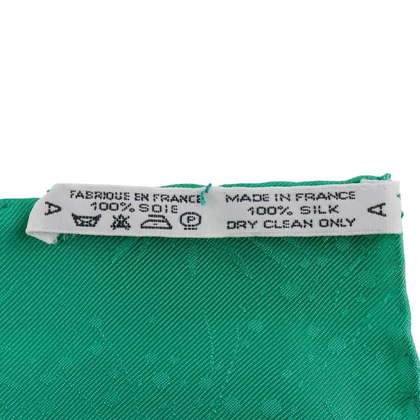 Hermès Luna Park Silk Scarf 90 Green Silk Good condition - Inside View