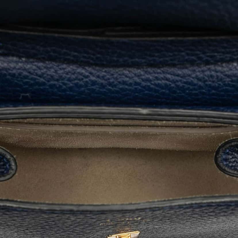 Chloé Mini Leather Drew Crossbody Blue Leather Good condition - Model View