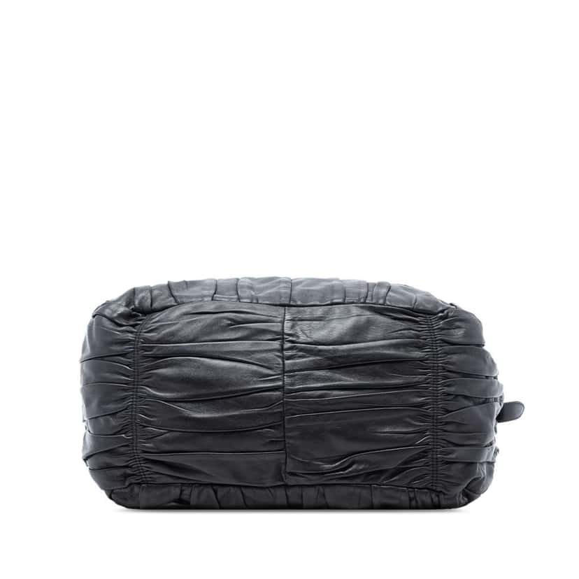Prada Nappa Gaufre Satchel Black Leather Good condition - Inside View