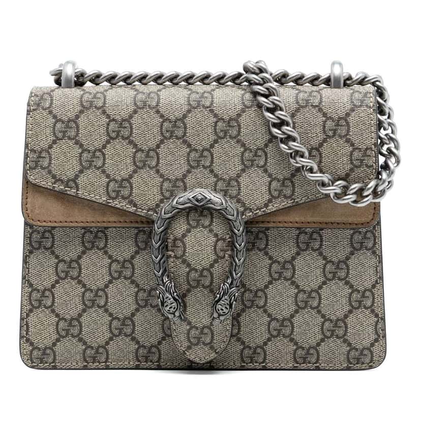 Gucci Small GG Supreme Dionysus Crossbody Brown Canvas Good condition - Front View