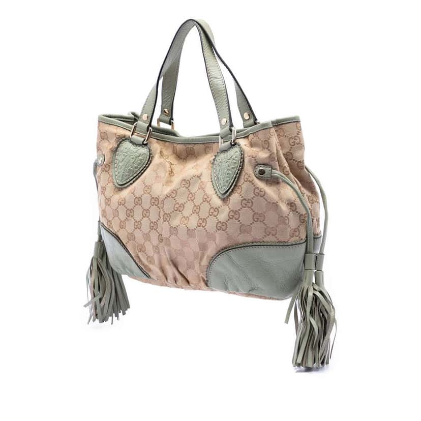Gucci Small GG Canvas Tribeca Tote Brown Canvas Very good condition - Back View