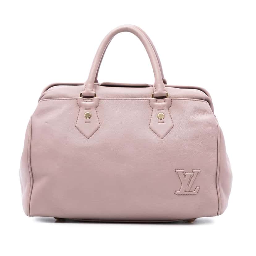 Louis Vuitton Limited Edition Cuir Cinema Intrigue Top Handle Bag Pink Leather Very good condition - Front View