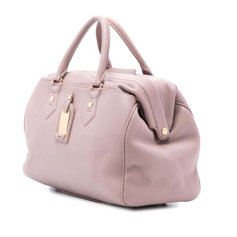 Louis Vuitton Limited Edition Cuir Cinema Intrigue Top Handle Bag Pink Leather Very good condition - Back View