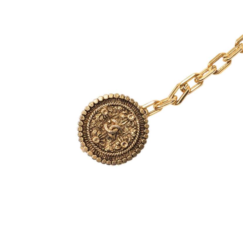 Chanel Gold Plated CC Medallion Chain Belt Gold Metal Very good condition - Inside View