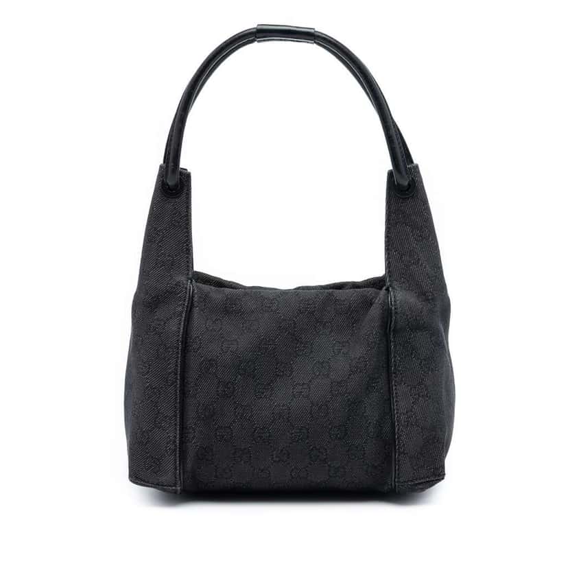 Gucci GG Denim Handbag Black Denim Very good condition - Front View