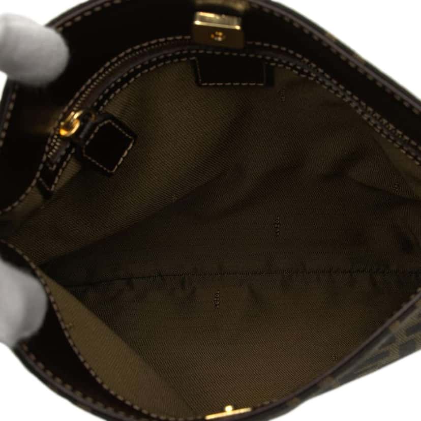 Fendi Zucca Canvas Shoulder Bag Brown Canvas Very good condition - Model View