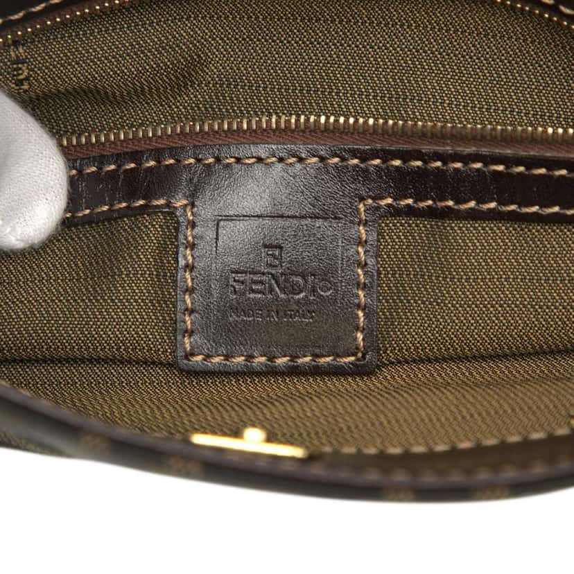 Fendi Zucca Canvas Shoulder Bag Brown Canvas Very good condition - Box View