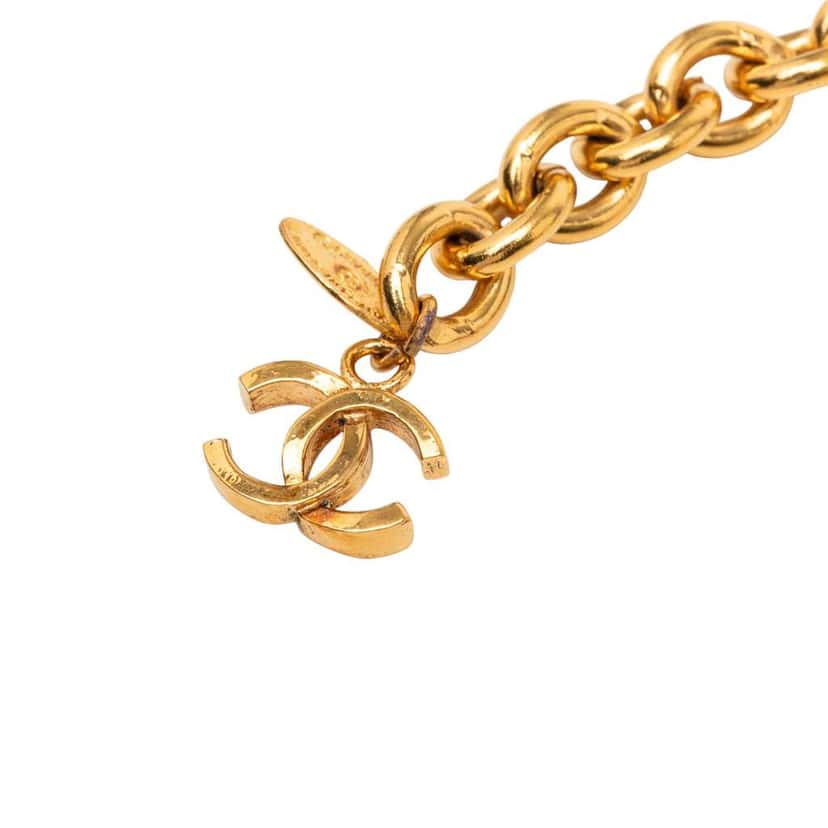 Chanel Gold Plated CC Cable Chain Link Belt Gold Metal Good condition - Back View