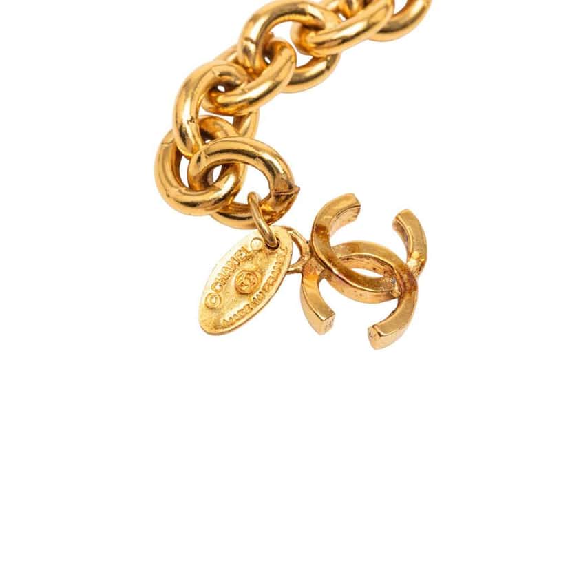 Chanel Gold Plated CC Cable Chain Link Belt Gold Metal Good condition - Inside View