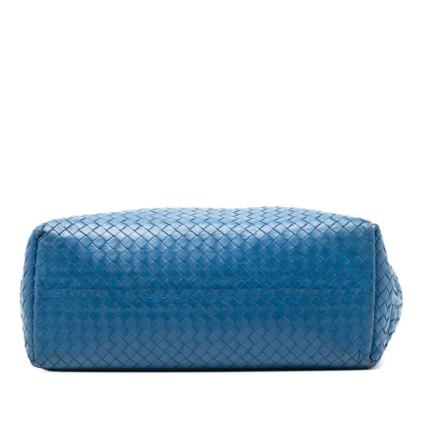 Bottega Veneta Nappa Intrecciato Belted Tote Blue Leather Very good condition - Inside View