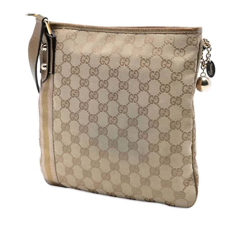Gucci GG Canvas Jolicoeur Crossbody Brown Canvas Very good condition - Back View