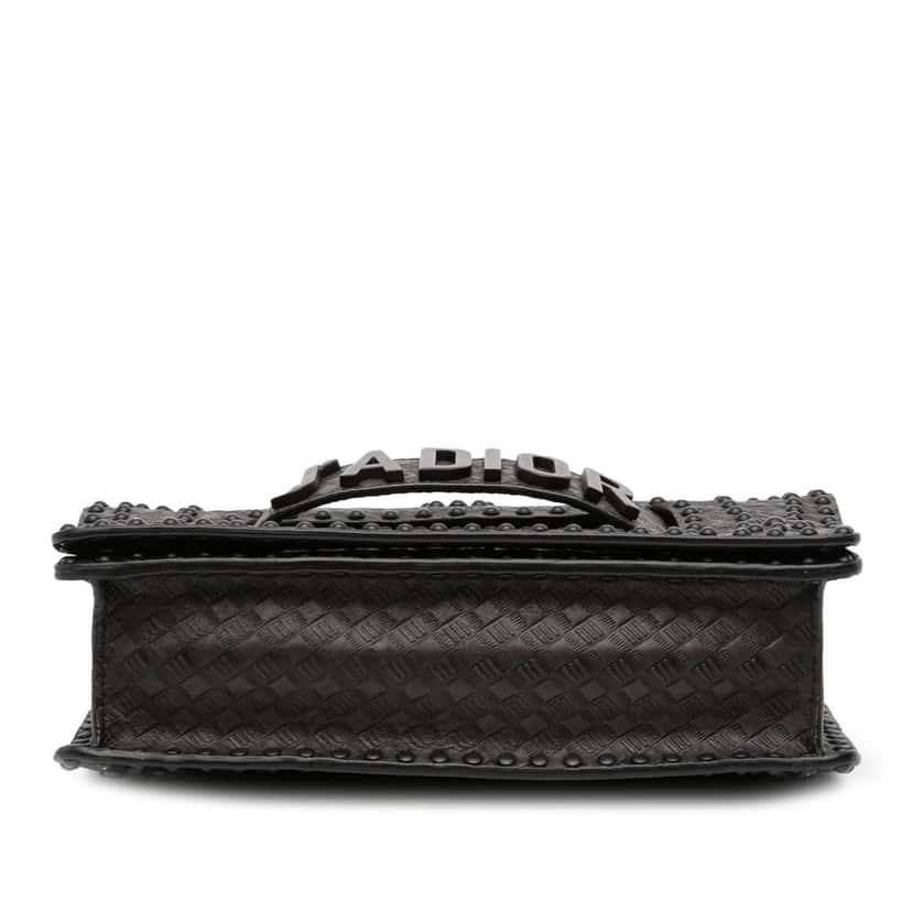Dior Medium Embossed Calfskin Studded JAdior Chain Flap Black Leather Good condition - Inside View