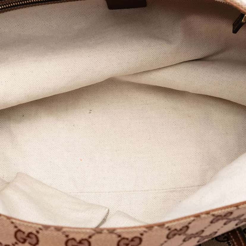 Gucci Large GG Canvas Bree Fold Over Tote Brown Canvas Good condition - Model View