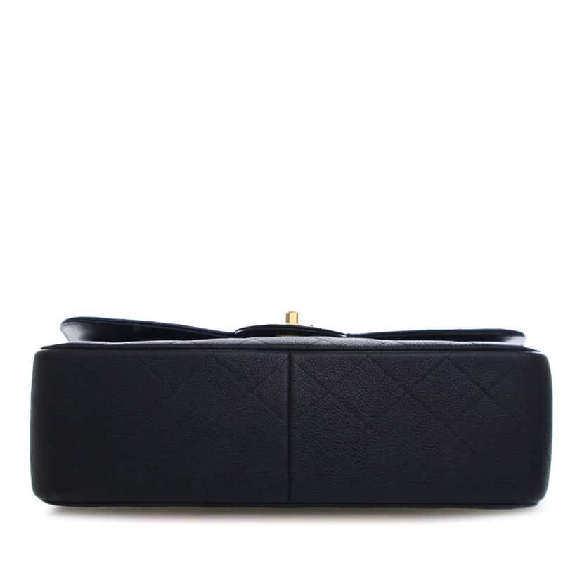 Chanel Jumbo Classic Caviar Double Flap Black Leather Good condition - Inside View