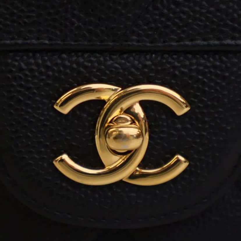 Chanel Jumbo Classic Caviar Double Flap Black Leather Good condition - Box View