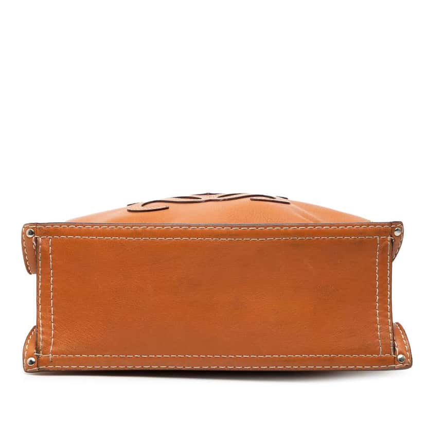 Loewe Leather Anagram Crossbody Brown Leather Good condition - Inside View