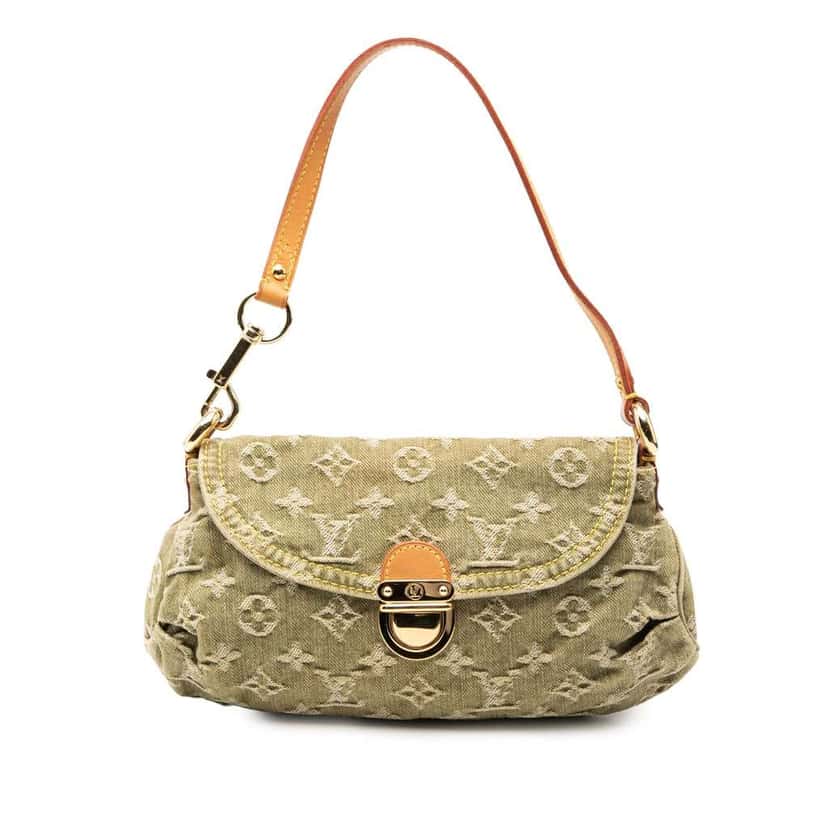 Louis Vuitton Monogram Denim Mini Pleaty Green Denim Good condition - Front View