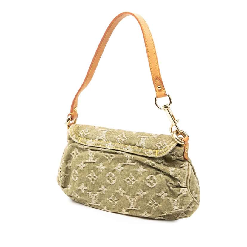 Louis Vuitton Monogram Denim Mini Pleaty Green Denim Good condition - Back View