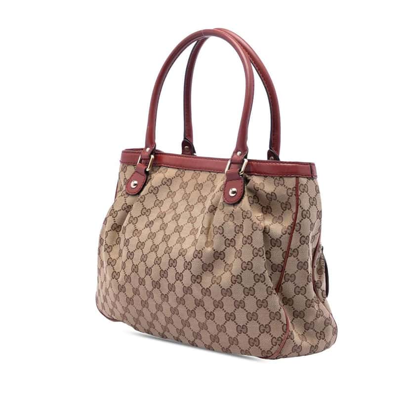 Gucci GG Canvas Sukey Tote Brown Canvas Good condition - Back View