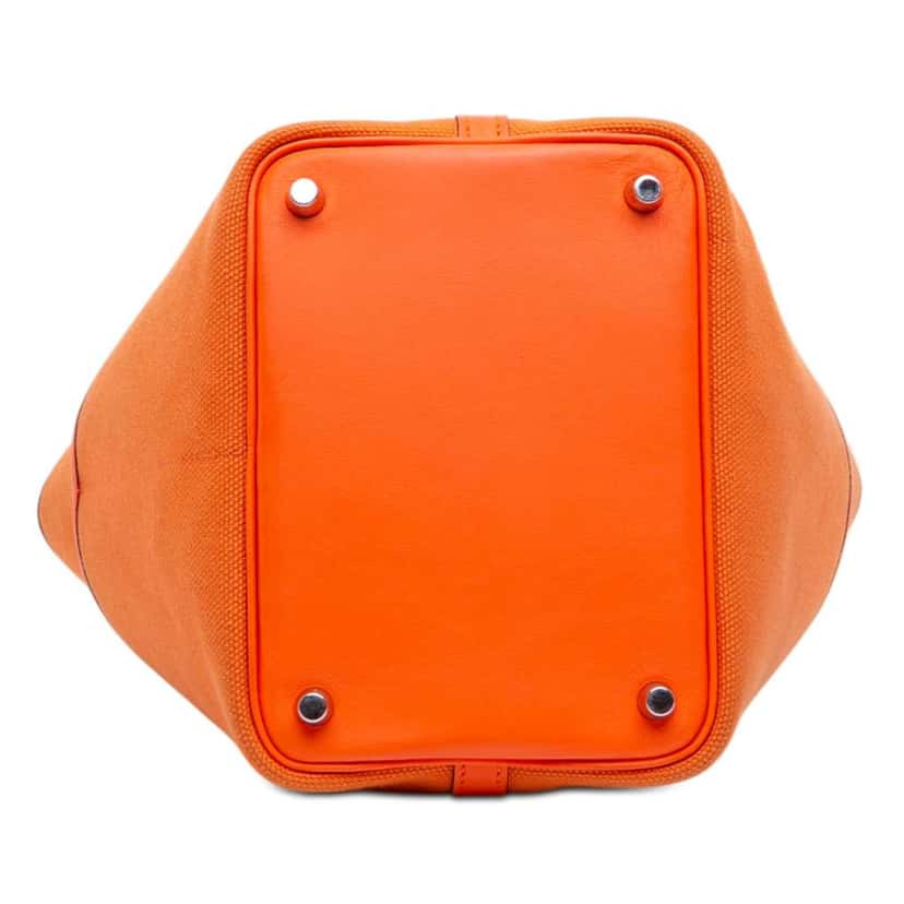 Hermès Toile Goeland and Swift Cargo Picotin Lock 18 Orange Canvas Good condition - Inside View