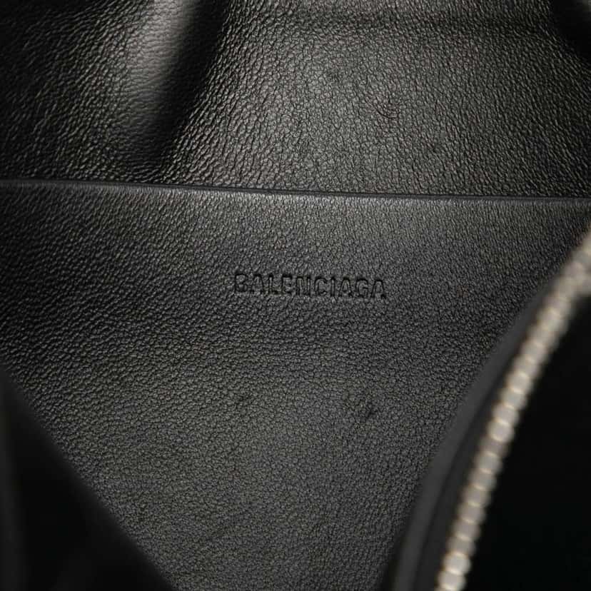 Balenciaga Leather Logo Cash Pouch Black Leather Good condition - Box View