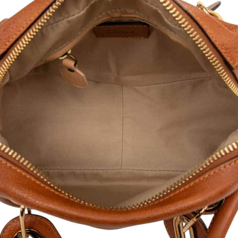 Chloé Small Leather Paraty Satchel Brown Leather Good condition - Model View