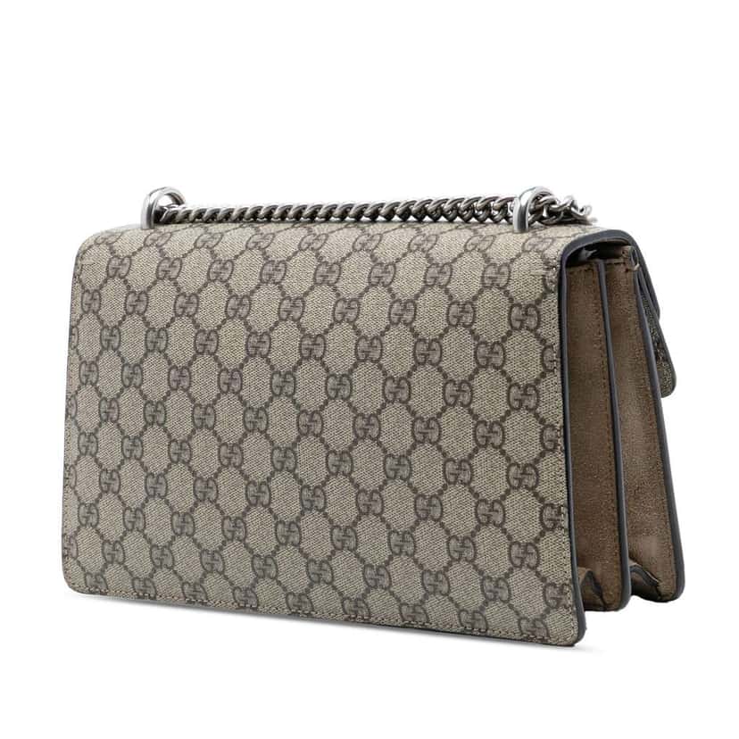 Gucci Medium GG Supreme Dionysus Shoulder Bag Brown Canvas Good condition - Back View