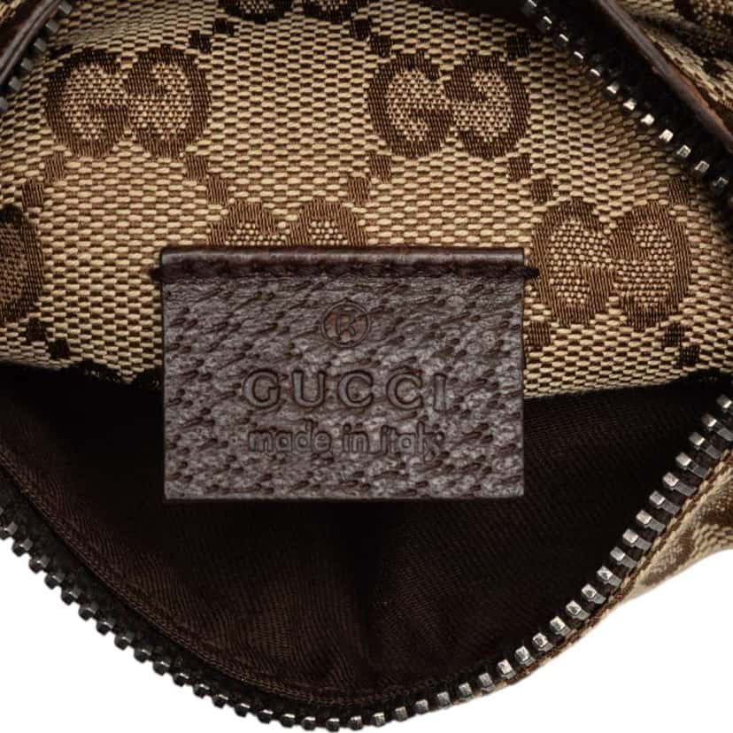 Gucci GG Canvas Double Pocket Belt Bag Brown Canvas Good condition - Box View