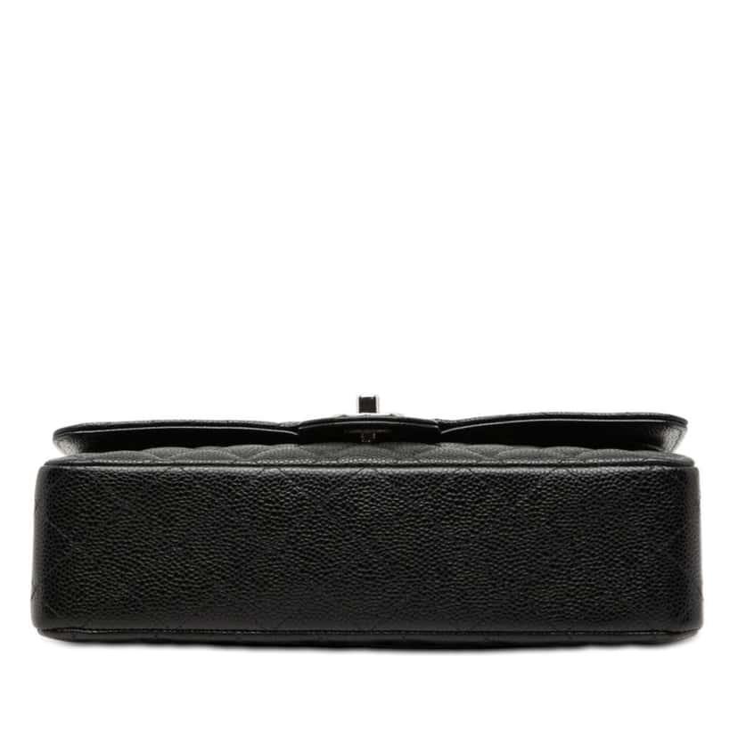 Chanel Medium Classic Caviar Double Flap Black Leather Good condition - Inside View