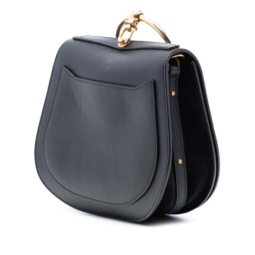 Chloé Medium Leather Nile Bracelet Satchel Black Leather Good condition - Back View