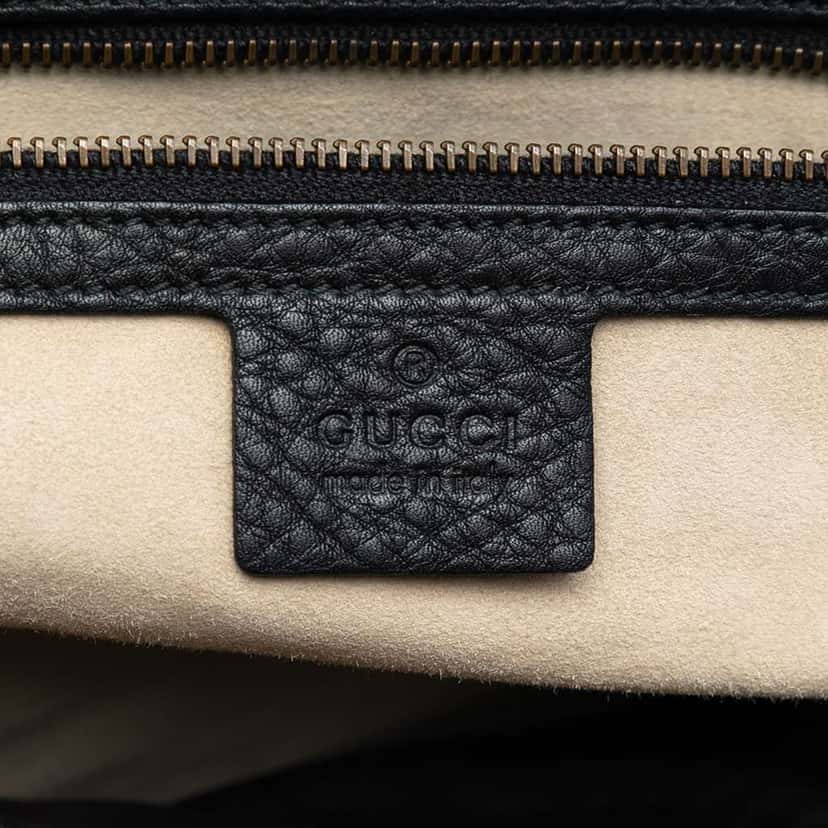 Gucci Medium Leather 1973 Handbag Black Leather Good condition - Box View